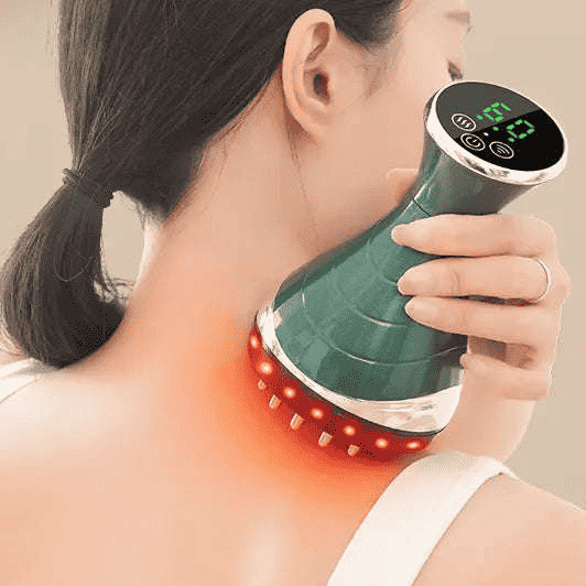 Handheld massager with warmth and light — primary view Main image