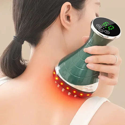 Red Light Therapy Massager Splashis 3000mAh massager ABS massager acupressure massage tool adjustable heat massager affordable red light therapy anti-inflammatory device at home massage athlete massager athletic recovery tool back massager best