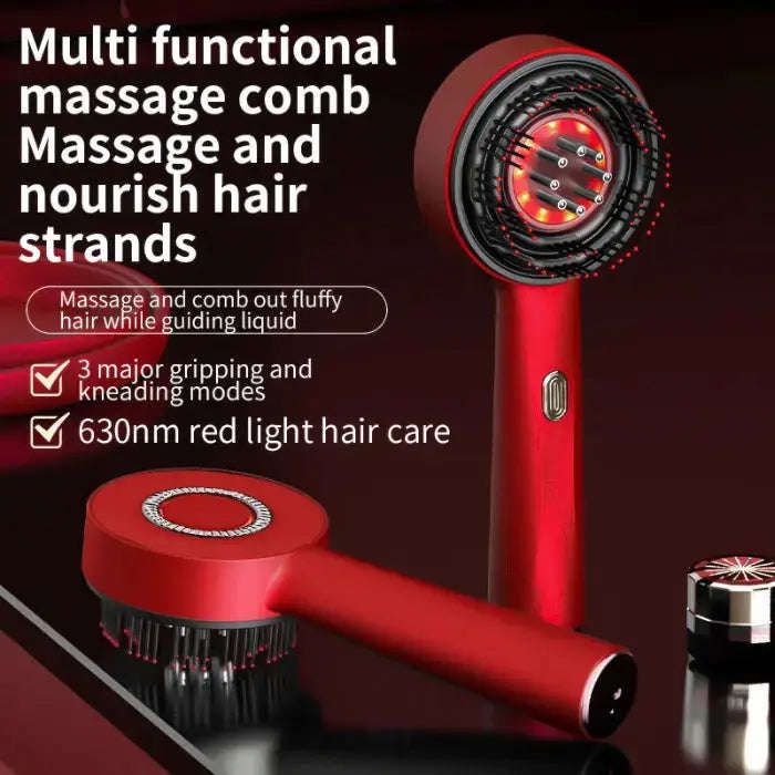 Red Light Therapy Scalp Massager Splashis 2024 hair trends 5W massager ABS PC silicone affordable red light therapy alopecia androgenetic alopecia anti-hair loss bathroom accessories beauty device beauty tech bedtime routine best scalp massager