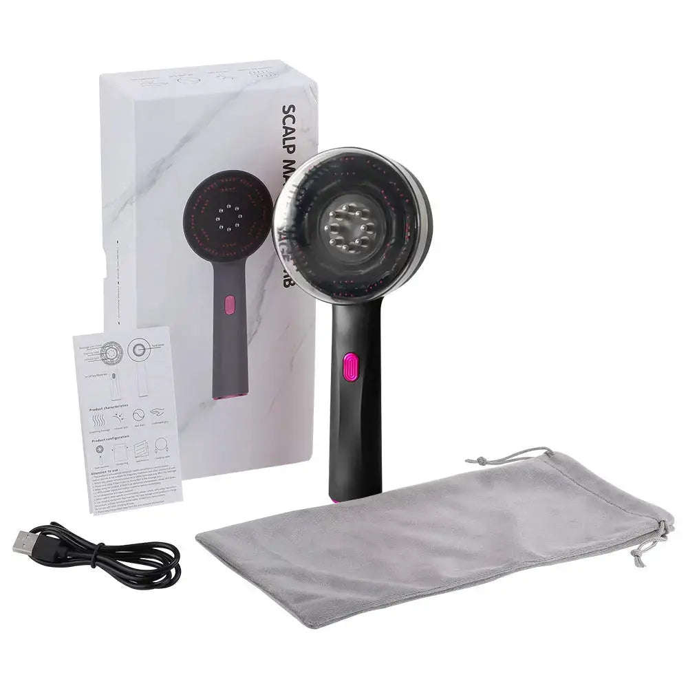 Red Light Therapy Scalp Massager Splashis 2024 hair trends 5W massager ABS PC silicone affordable red light therapy alopecia androgenetic alopecia anti-hair loss bathroom accessories beauty device beauty tech bedtime routine best scalp massager