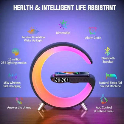 RGB Alarm Clock & Wireless-Home Office Storage-Splashis-Splashis