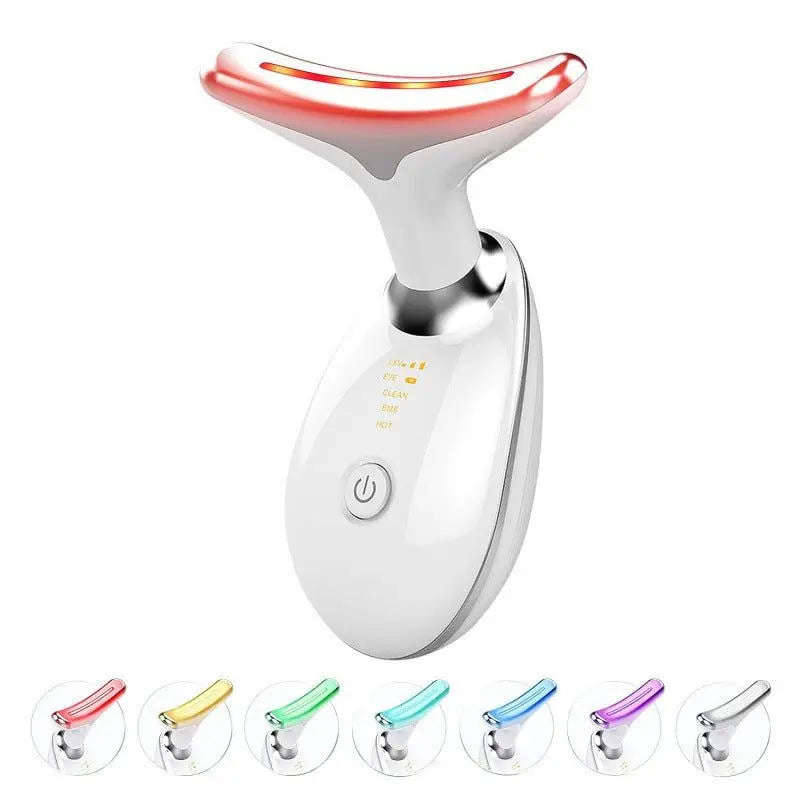 Smart 7-Color LED Neck Rejuvenation Splashis 7 Color LED 7 Color LED Face Device Affordable Beauty Device Anniversary Gift Anti Aging LED Device For Face Anti Aging Skincare Anti Aging Tool Anti Wrinkle Device At Home LED Treatment At Home Spa