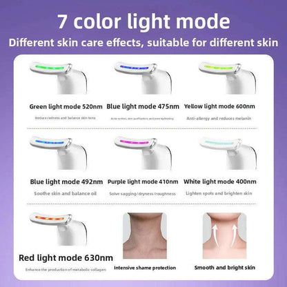 Smart 7-Color LED Neck Rejuvenation Splashis 7 Color LED 7 Color LED Face Device Affordable Beauty Device Anniversary Gift Anti Aging LED Device For Face Anti Aging Skincare Anti Aging Tool Anti Wrinkle Device At Home LED Treatment At Home Spa