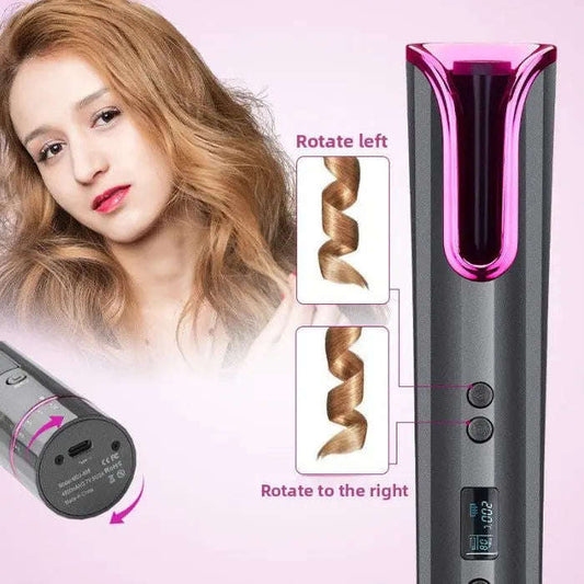 Smart Automatic Hair Curler Splashis 5000mAh Battery 6 Temperature Settings Alternating Curls anti scald curler Anti-Scald Design Anti-Tangle Technology At-Home Salon auto curl Auto Curler auto curling iron Auto Shut-Off automatic curler