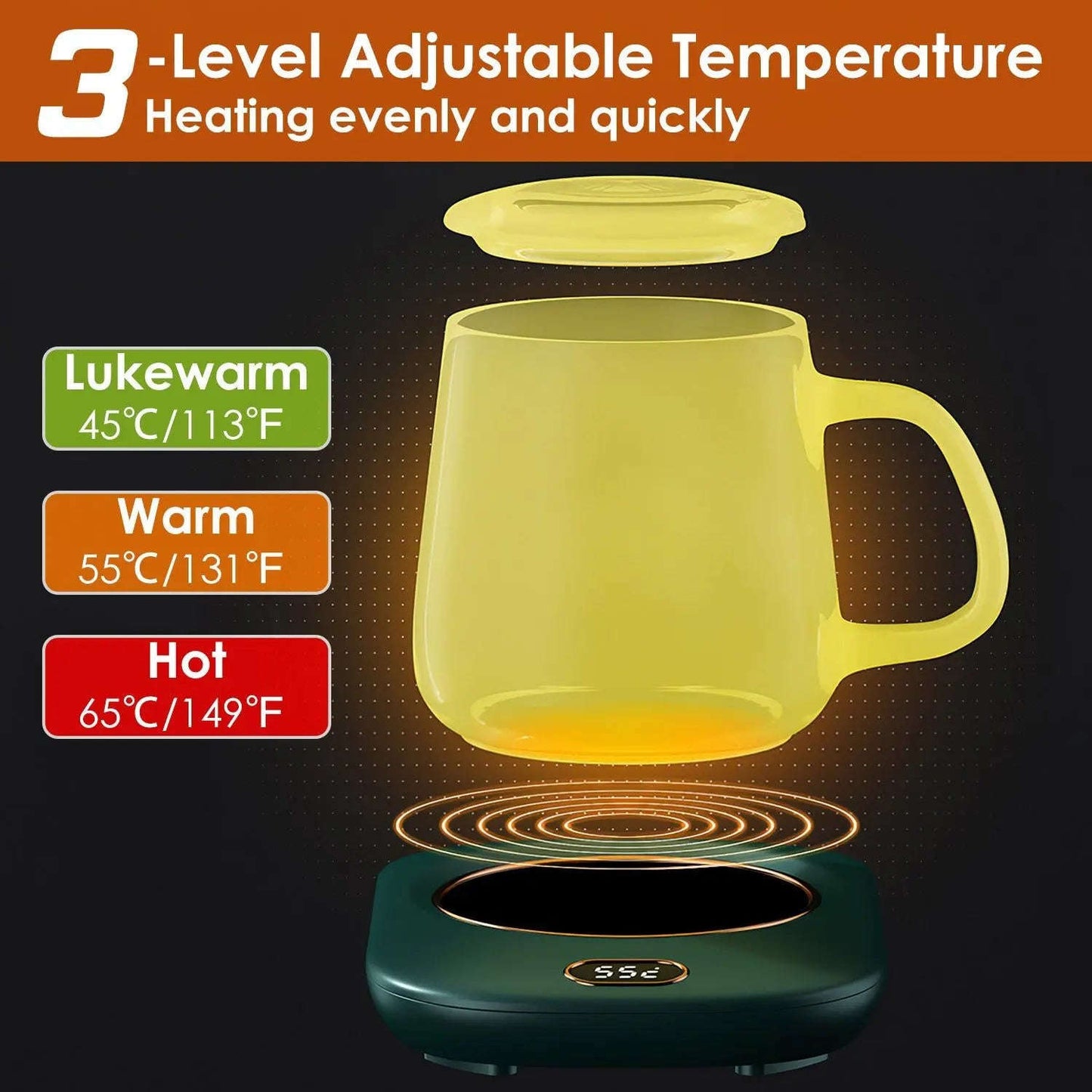 Smart Cup Warmer for Coffee & Tea Splashis auto shutoff mug warmer coffee cup warmer for desk coffee warmer coffee warmer plate cup warmer desk mug warmer digital mug warmer electric mug warmer gift for coffee lover heated coaster hot drink