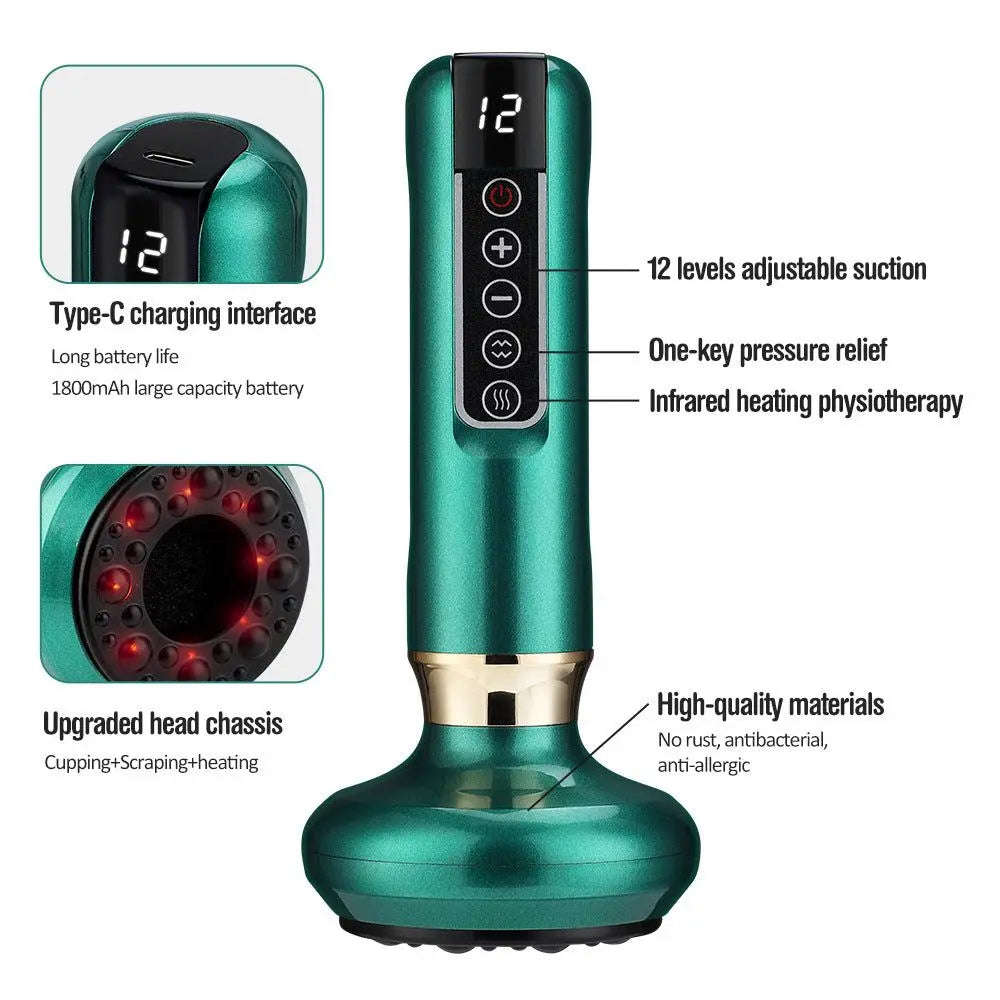 Smart Electric Cupping Therapy Splashis 12 Level Cupping Device 12 Level Suction 3 In 1 Massager 50 Percent Off Adhesion Release Adjustable Suction Affordable Therapy Alternative Medicine Anniversary Gift Anti Inflammatory At Home Cupping