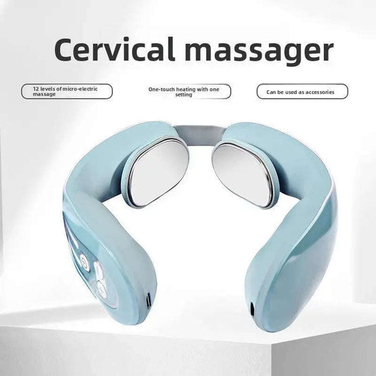 Smart EMS Neck Massager with Heat Splashis affordable self-care affordable-wellness best massager Boards: "Pain Relief Solutions" | "Office Wellness Essentials" | "Self Care Must-Haves" | "Travel Health Accessories" | "Work From Home Setup"