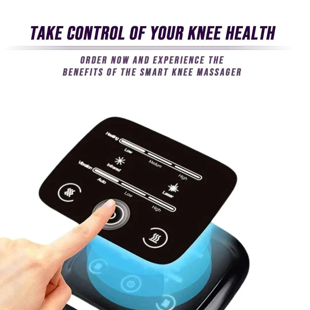 Smart Heated Knee Massager Splashis 15-intensity-levels 3-in-1-knee-therapy 3-massage-modes 3000mah-knee-device 360-degree-knee-coverage acl-recovery-device acute-knee-pain-treatment adjustable-knee-massager adjustable-velcro-knee-strap