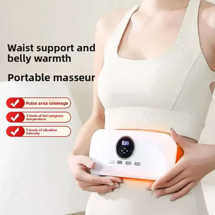Smart Heated Waist Massager Splashis electric waist massager belt heated abdominal massager heated belly massager heated massage belt for cramps heated waist massager lower back pain relief device menstrual pain relief massager period cramp
