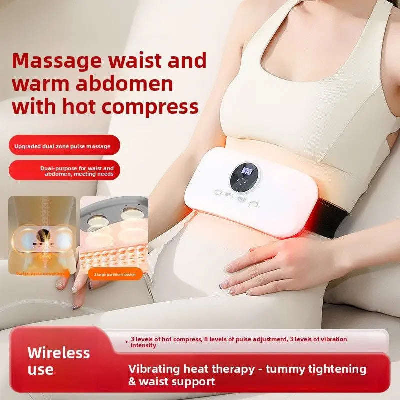 Smart Heated Waist Massager Splashis electric waist massager belt heated abdominal massager heated belly massager heated massage belt for cramps heated waist massager lower back pain relief device menstrual pain relief massager period cramp