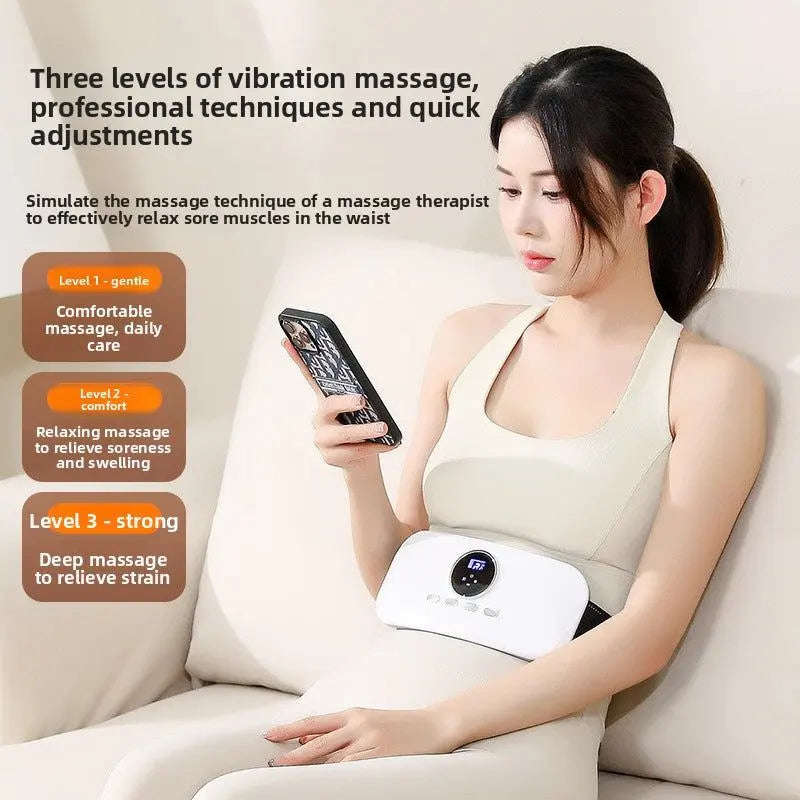 Smart Heated Waist Massager Splashis electric waist massager belt heated abdominal massager heated belly massager heated massage belt for cramps heated waist massager lower back pain relief device menstrual pain relief massager period cramp