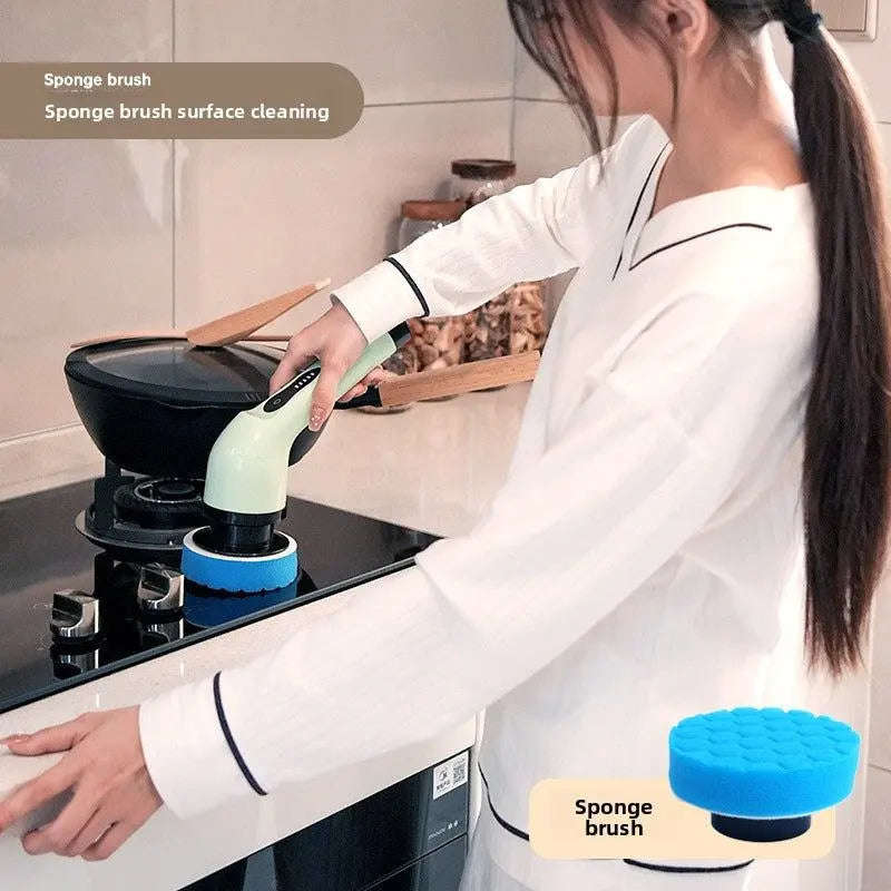 Smart Home Electric Cleaning Brush Splashis 2-Speed Scrubber 2000mAh Battery 25W Power Scrubber 3-Head Scrubber 6-Head Scrubber 9-Head Scrubber Adjustable Handle Affordable Cleaner Airbnb Cleaning All Purpose Cleaner Apartment Cleaning