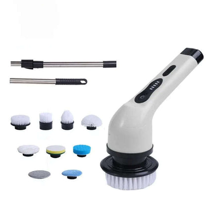 Smart Home Electric Cleaning Brush Splashis 2-Speed Scrubber 2000mAh Battery 25W Power Scrubber 3-Head Scrubber 6-Head Scrubber 9-Head Scrubber Adjustable Handle Affordable Cleaner Airbnb Cleaning All Purpose Cleaner Apartment Cleaning