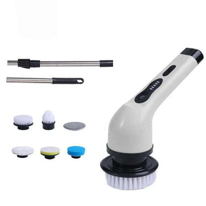 Smart Home Electric Cleaning Brush Splashis 2-Speed Scrubber 2000mAh Battery 25W Power Scrubber 3-Head Scrubber 6-Head Scrubber 9-Head Scrubber Adjustable Handle Affordable Cleaner Airbnb Cleaning All Purpose Cleaner Apartment Cleaning