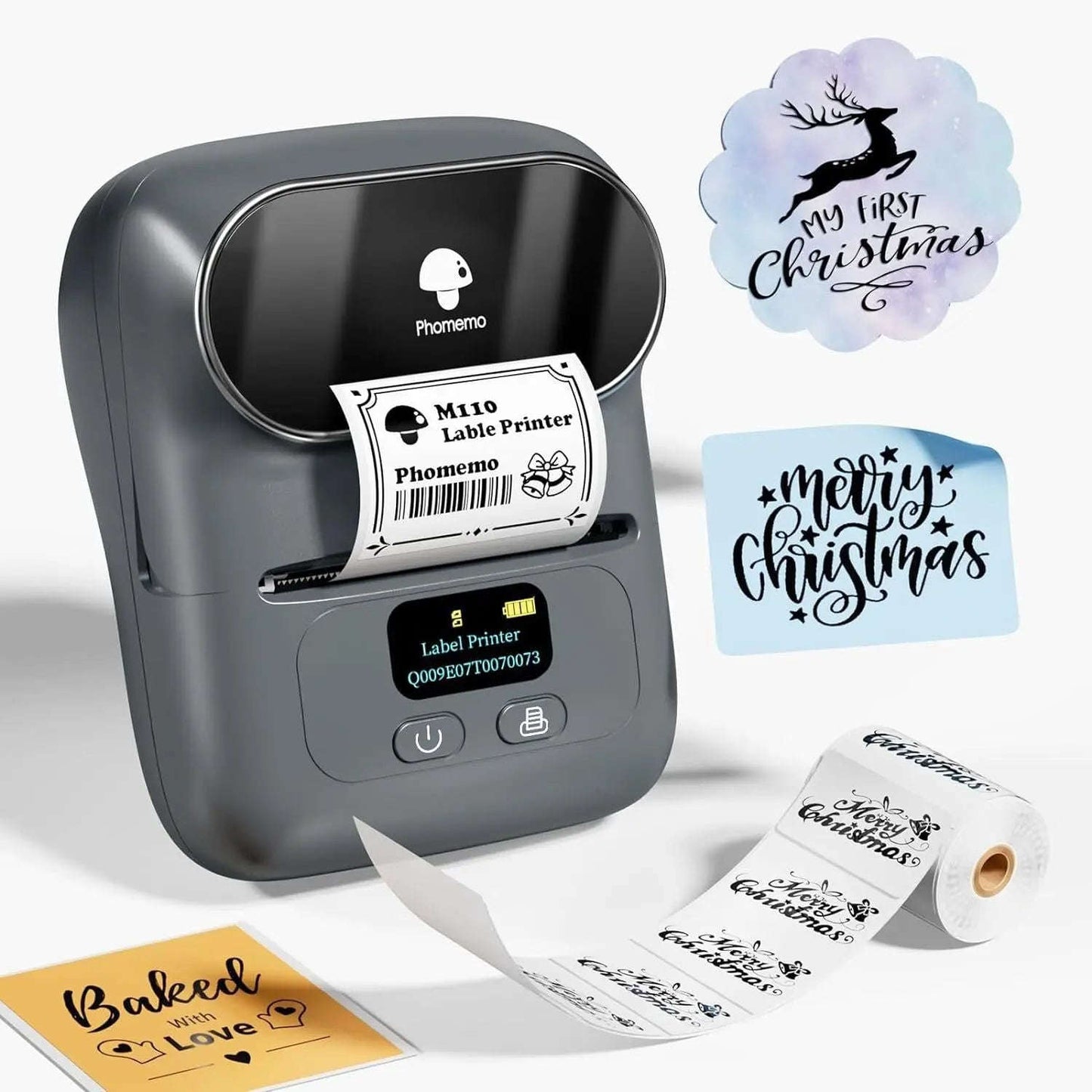 Smart M110 Mini Bluetooth Label Printer Splashis Address Label Printer Affordable Printer Amazon Seller Tools Android Printer App Printer Back To School Bakery Labels Barcode Label Printer Barcode Label Printer Portable barcode printer Battery