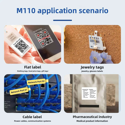 Smart M110 Mini Bluetooth Label Printer Splashis Address Label Printer Affordable Printer Amazon Seller Tools Android Printer App Printer Back To School Bakery Labels Barcode Label Printer Barcode Label Printer Portable barcode printer Battery