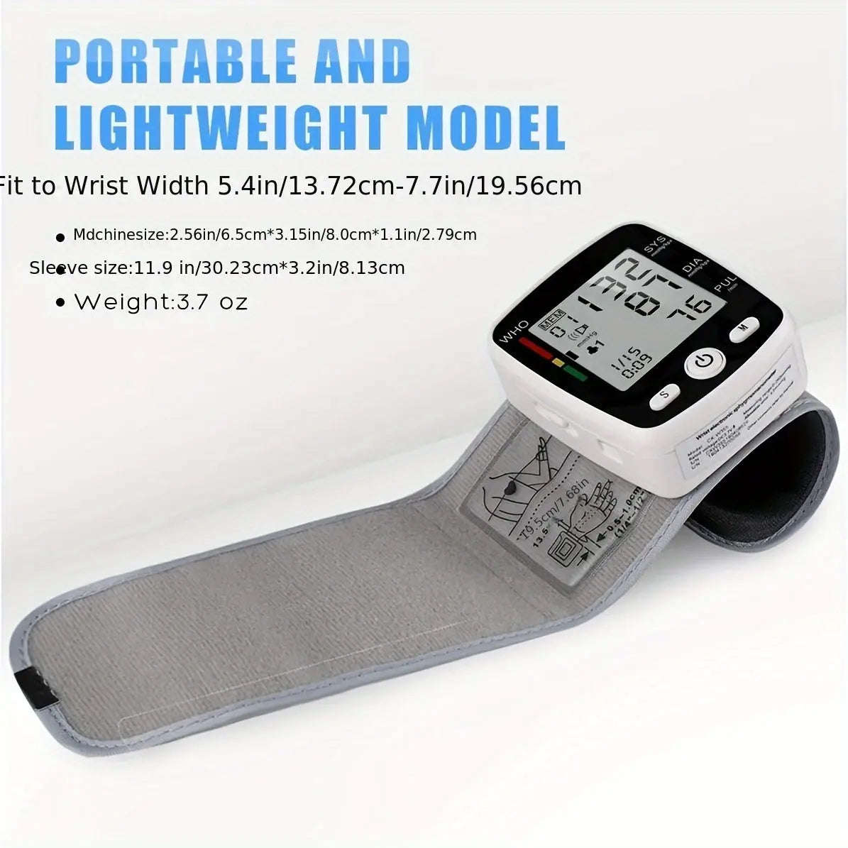 Smart Wrist Blood Pressure Monitor Splashis 180-Memory Dual User 45 second blood pressure accessible health monitor accurate BP monitor affordable health monitor AFib detector aging in place device automatic blood pressure cuff Automatic BP