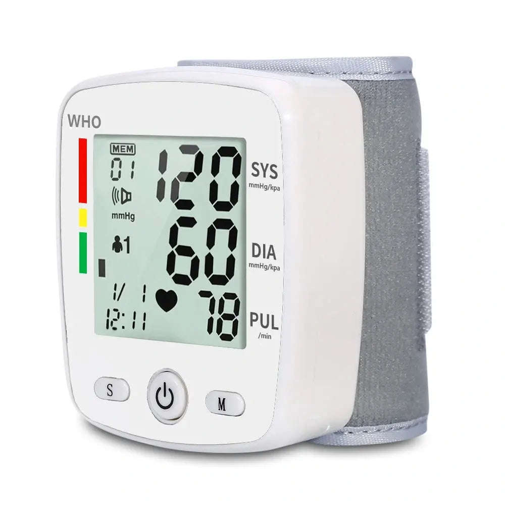 Smart Wrist Blood Pressure Monitor Splashis 180-Memory Dual User 45 second blood pressure accessible health monitor accurate BP monitor affordable health monitor AFib detector aging in place device automatic blood pressure cuff Automatic BP