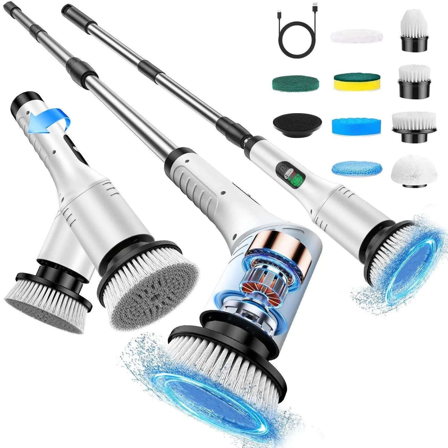 Spin Cordless Electric Scrubber Splashis 25w-power-scrubber 360-degree-rotating-brush accessibility apartment living bathroom cleaner bathroom makeover bathroom-cleaning-tool best seller car cleaning cleaning brush cleaning gadget cleaning