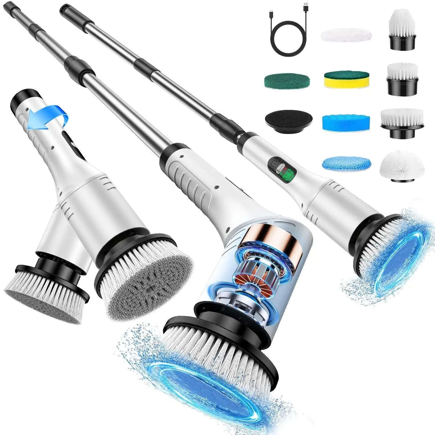 Spin Cordless Electric Scrubber Splashis 25w-power-scrubber 360-degree-rotating-brush accessibility apartment living bathroom cleaner bathroom makeover bathroom-cleaning-tool best seller car cleaning cleaning brush cleaning gadget cleaning