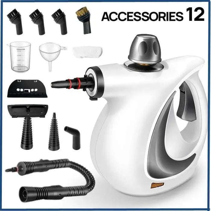 Turbo Steam Multi-Function Cleaner Splashis 12 In 1 Steam Cleaner 900W Steam Cleaner Allergen Remover Allergy Friendly As Seen On TikTok Auto Detailing Baby Safe Cleaner Bacteria Killer Bathroom Essentials Bathroom Steam Cleaner Before And