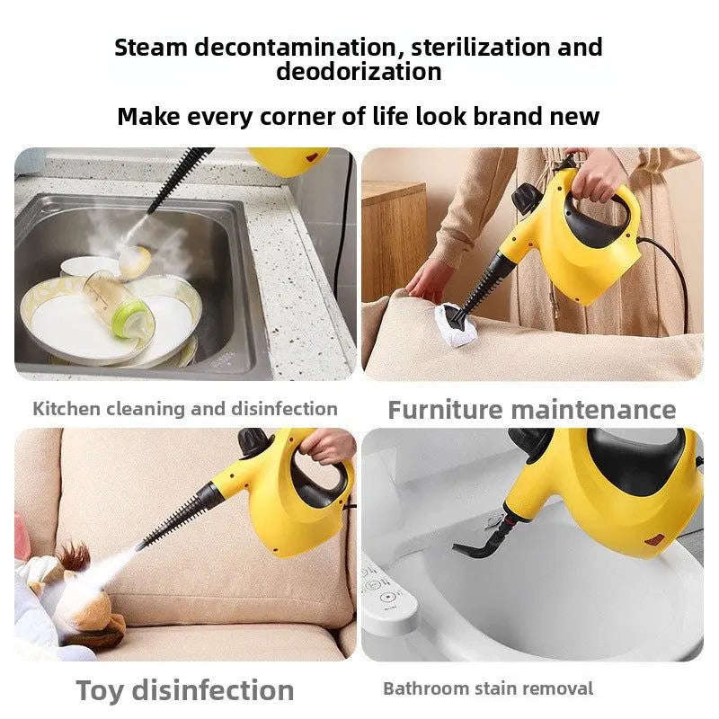 Turbo Steam Multi-Function Cleaner Splashis 12 In 1 Steam Cleaner 900W Steam Cleaner Allergen Remover Allergy Friendly As Seen On TikTok Auto Detailing Baby Safe Cleaner Bacteria Killer Bathroom Essentials Bathroom Steam Cleaner Before And