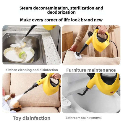 Turbo Steam Multi-Function Cleaner Splashis 12 In 1 Steam Cleaner 900W Steam Cleaner Allergen Remover Allergy Friendly As Seen On TikTok Auto Detailing Baby Safe Cleaner Bacteria Killer Bathroom Essentials Bathroom Steam Cleaner Before And