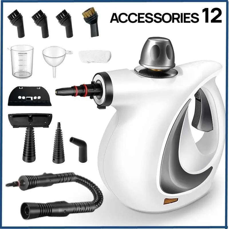 Turbo Steam Multi-Function Cleaner Splashis 12 In 1 Steam Cleaner 900W Steam Cleaner Allergen Remover Allergy Friendly As Seen On TikTok Auto Detailing Baby Safe Cleaner Bacteria Killer Bathroom Essentials Bathroom Steam Cleaner Before And