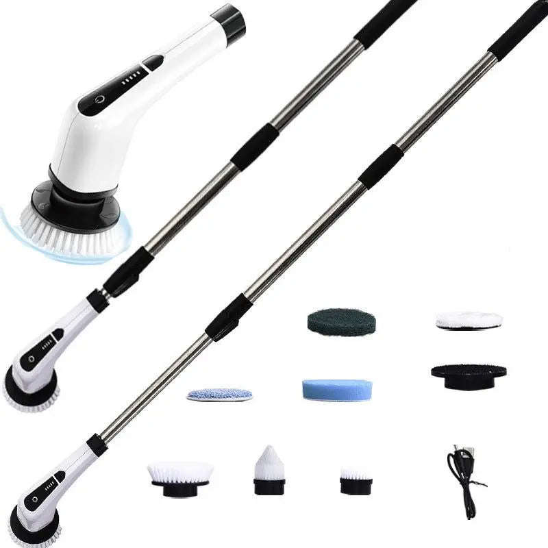 Ultimate Electric Cleaning Brush 7-9 IN 1 Splashis adjustable cleaning brush adjustable length amazon alternative apartment cleaning tools apartment living arthritis-friendly bathroom cleaner bathroom cleaning brush bathroom cleaning gadgets