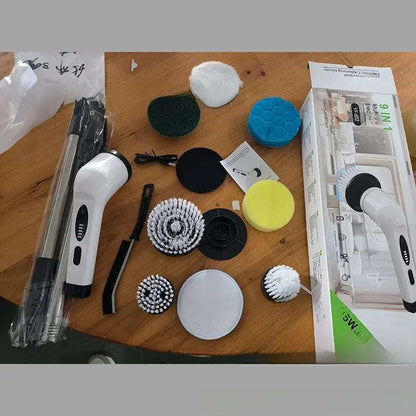 Ultimate Electric Cleaning Brush 7-9 IN 1 Splashis adjustable cleaning brush adjustable length amazon alternative apartment cleaning tools apartment living arthritis-friendly bathroom cleaner bathroom cleaning brush bathroom cleaning gadgets