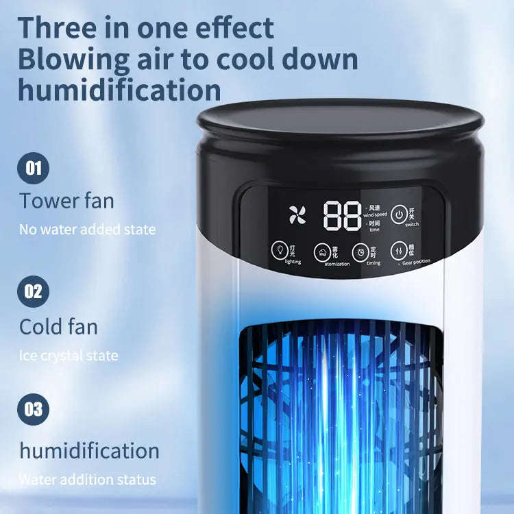 Ultra-Compact Desktop Air Cooler Splashis 3-speed cooling fan 5-star cooling device 5W cooling device adjustable air cooler adjustable vent cooler aesthetic cooling device aesthetic tech gadget affordable air conditioning airbnb essential