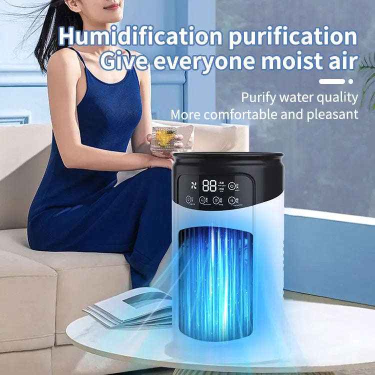 Ultra-Compact Desktop Air Cooler Splashis 3-speed cooling fan 5-star cooling device 5W cooling device adjustable air cooler adjustable vent cooler aesthetic cooling device aesthetic tech gadget affordable air conditioning airbnb essential
