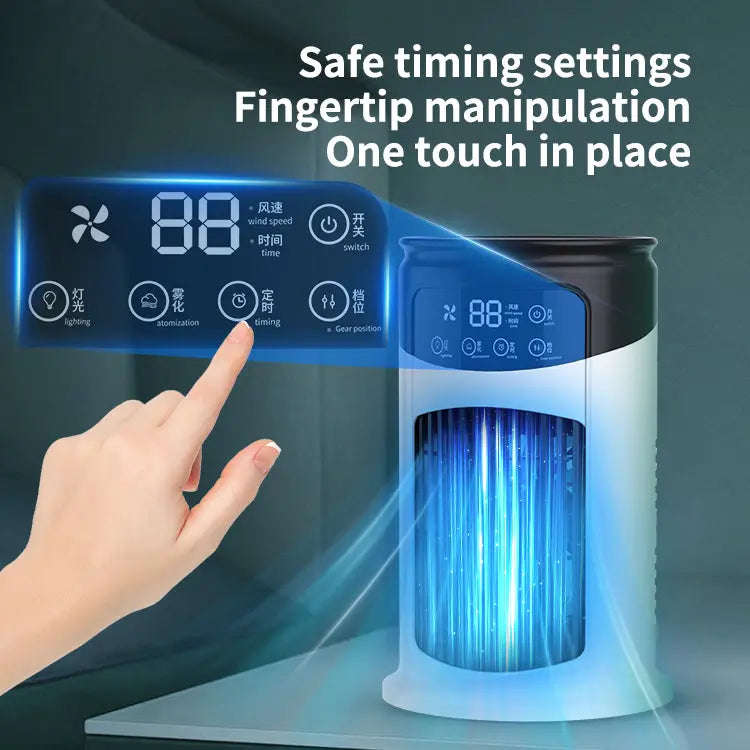 Ultra-Compact Desktop Air Cooler Splashis 3-speed cooling fan 5-star cooling device 5W cooling device adjustable air cooler adjustable vent cooler aesthetic cooling device aesthetic tech gadget affordable air conditioning airbnb essential