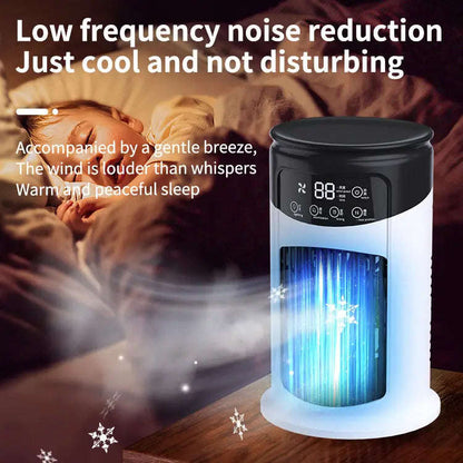 Ultra-Compact Desktop Air Cooler Splashis 3-speed cooling fan 5-star cooling device 5W cooling device adjustable air cooler adjustable vent cooler aesthetic cooling device aesthetic tech gadget affordable air conditioning airbnb essential