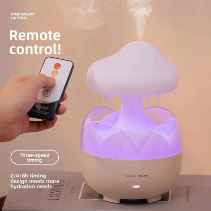 Ultrasonic Mist Aromatherapy Diffuser Splashis 7 color LED diffuser aesthetic room decor anxiety relief diffuser aromatherapy diffuser ASMR rain diffuser bedroom humidifier cloud night light cute room decor essential oil diffuser meditation