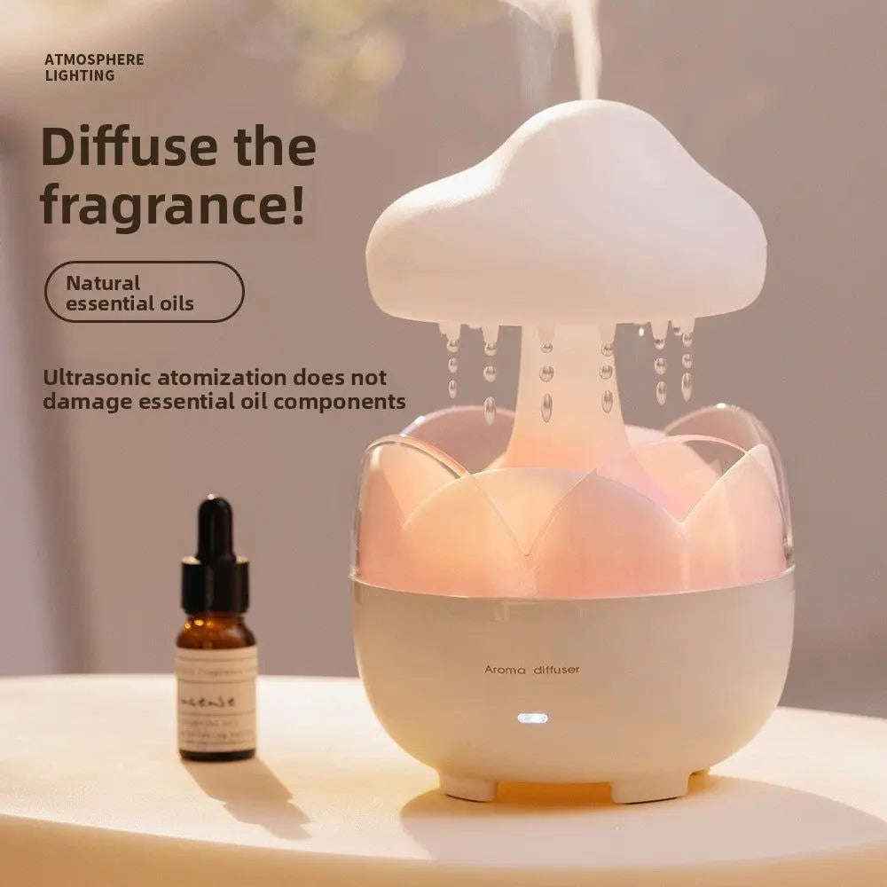 Ultrasonic aromatherapy diffuser with ambient light — primary view