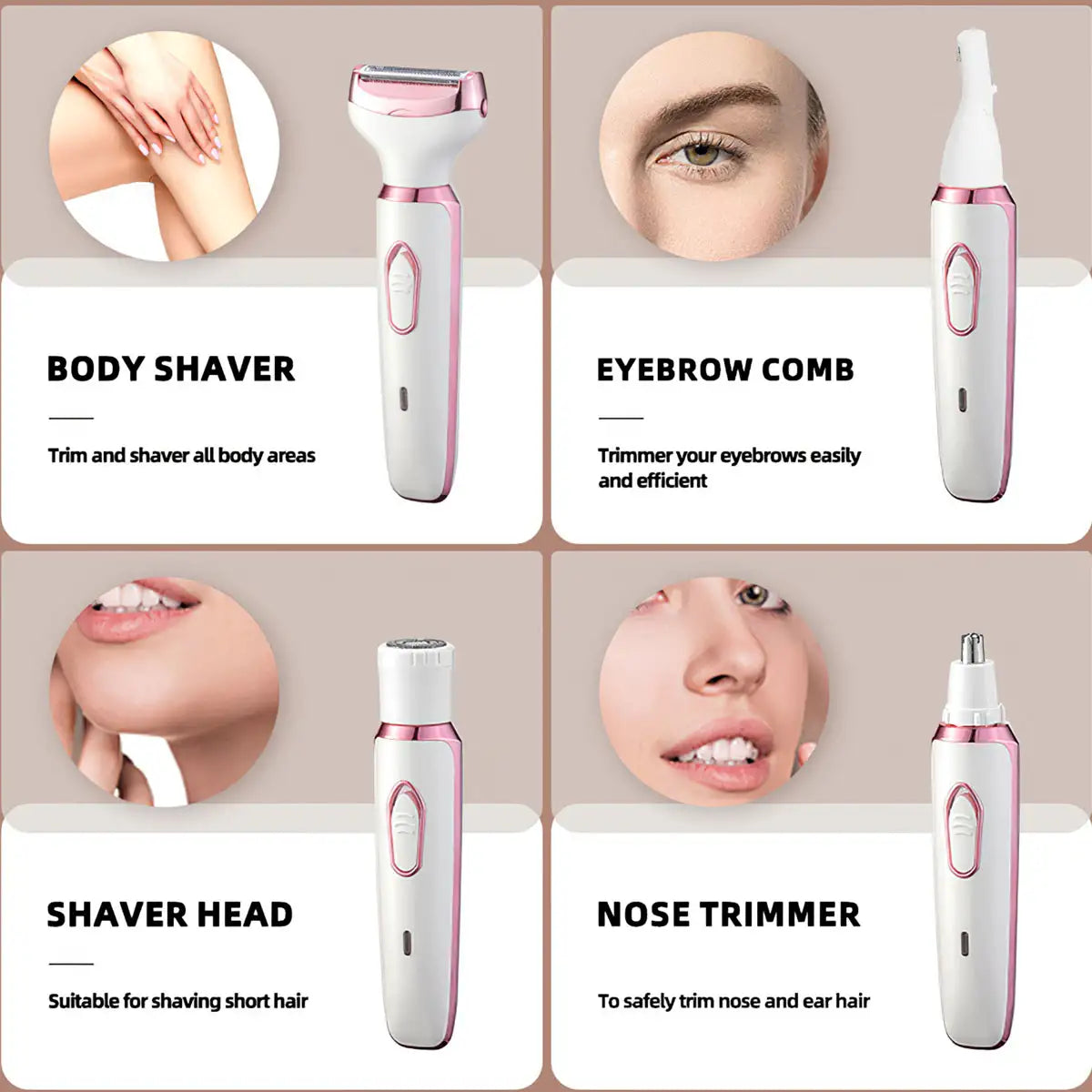 Multi-Functional 4-in-1 Women's Electric Razor