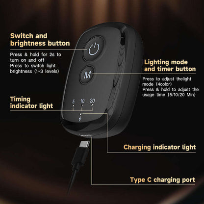Wireless LED Photon Therapy Facial Mask Splashis 10000-hour-LEDs 2000mAh-battery 252-LED-chips 470nm-blue-light 520nm-green-light 590nm-yellow-light 630nm-red-light 850nm-infrared acne-treatment-LED affordable-premium age-defying-technology