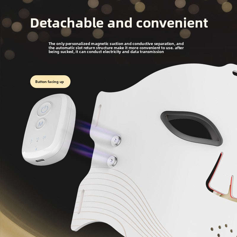 Wireless LED Photon Therapy Facial Mask Splashis 10000-hour-LEDs 2000mAh-battery 252-LED-chips 470nm-blue-light 520nm-green-light 590nm-yellow-light 630nm-red-light 850nm-infrared acne-treatment-LED affordable-premium age-defying-technology