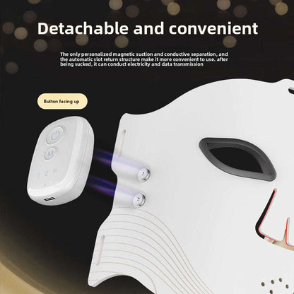Wireless LED Photon Therapy Facial Mask Splashis 10000-hour-LEDs 2000mAh-battery 252-LED-chips 470nm-blue-light 520nm-green-light 590nm-yellow-light 630nm-red-light 850nm-infrared acne-treatment-LED affordable-premium age-defying-technology