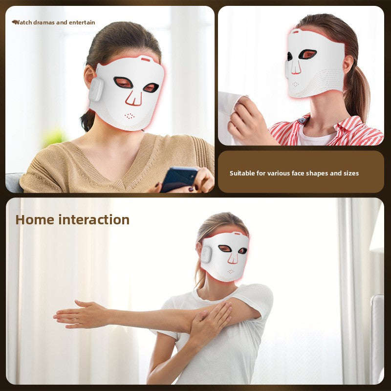Wireless LED Photon Therapy Facial Mask Splashis 10000-hour-LEDs 2000mAh-battery 252-LED-chips 470nm-blue-light 520nm-green-light 590nm-yellow-light 630nm-red-light 850nm-infrared acne-treatment-LED affordable-premium age-defying-technology