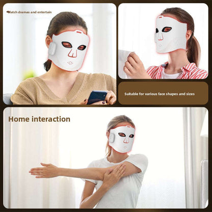 Wireless LED Photon Therapy Facial Mask Splashis 10000-hour-LEDs 2000mAh-battery 252-LED-chips 470nm-blue-light 520nm-green-light 590nm-yellow-light 630nm-red-light 850nm-infrared acne-treatment-LED affordable-premium age-defying-technology