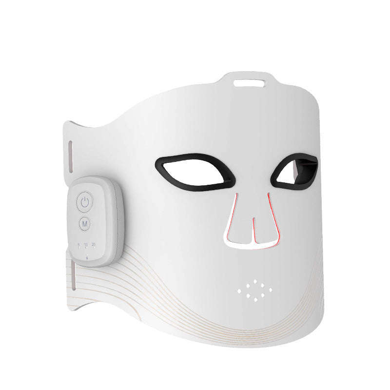 Wireless LED Photon Therapy Facial Mask Splashis 10000-hour-LEDs 2000mAh-battery 252-LED-chips 470nm-blue-light 520nm-green-light 590nm-yellow-light 630nm-red-light 850nm-infrared acne-treatment-LED affordable-premium age-defying-technology