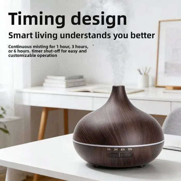 Wood Smart Aromatherapy Diffuser Splashis 20 sqm humidifier 500mL aroma diffuser 500ml-capacity ambient light diffuser aromatherapy  machine with remote aromatherapy humidifier with remote aromatherapy-diffuser auto shut-off  diffuser