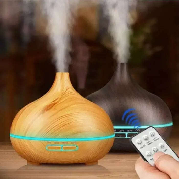 Wood Smart Aromatherapy Diffuser Splashis 20 sqm humidifier 500mL aroma diffuser 500ml-capacity ambient light diffuser aromatherapy  machine with remote aromatherapy humidifier with remote aromatherapy-diffuser auto shut-off  diffuser